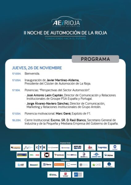 Programa II Noche de Automoción de La Rioja